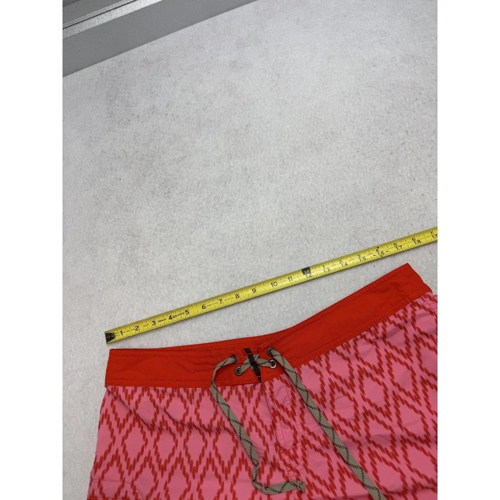 Patagonia‎ Wavefarer Board Shorts Womens 12 Pink Ikat Swim Lined Pockets
